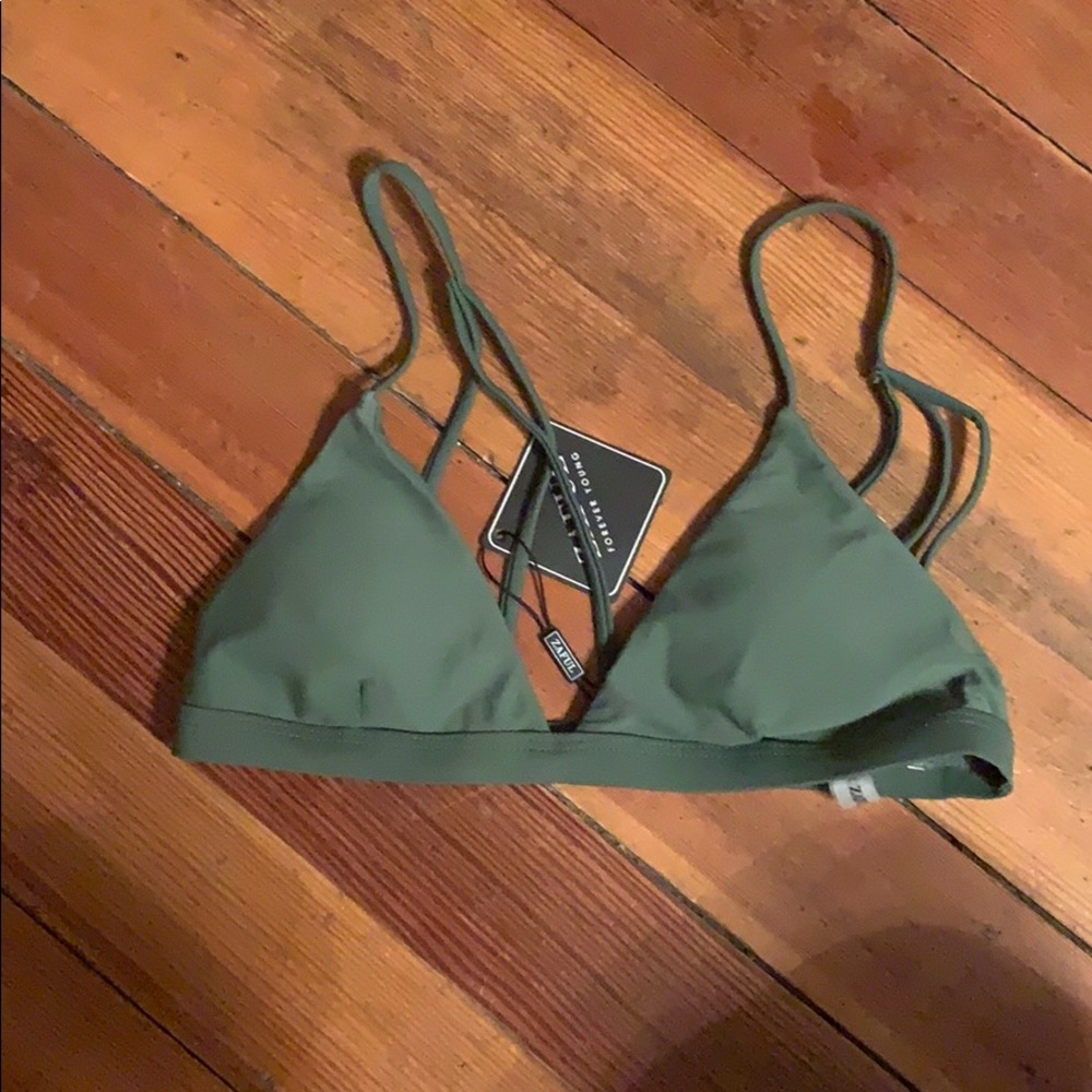 Olive swim top
